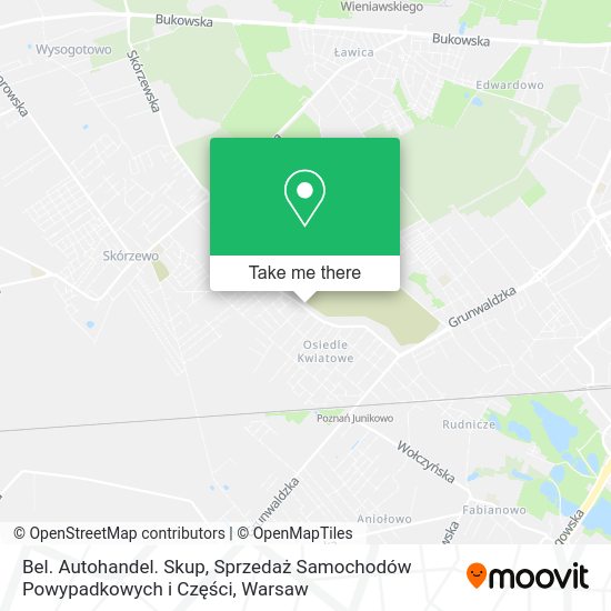 Карта Bel. Autohandel. Skup, Sprzedaż Samochodów Powypadkowych i Części