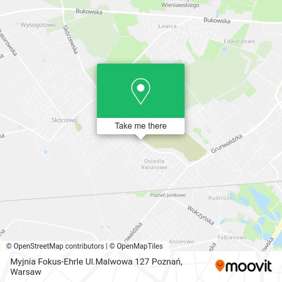 Карта Myjnia Fokus-Ehrle Ul.Malwowa 127 Poznań