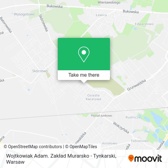 Wojtkowiak Adam. Zakład Murarsko - Tynkarski map