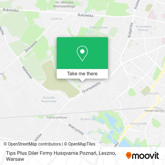 Tips Plus Diler Firmy Husqvarna Poznań, Leszno map