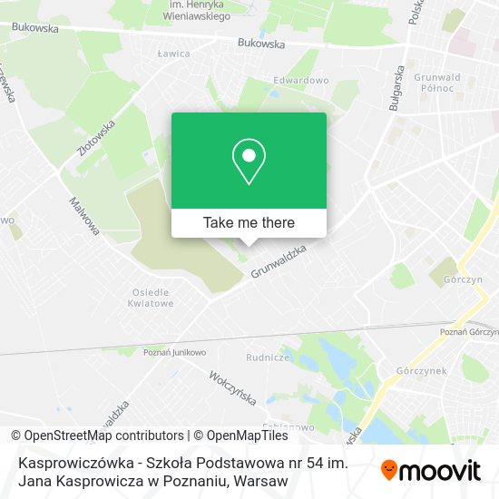 Kasprowiczówka - Szkoła Podstawowa nr 54 im. Jana Kasprowicza w Poznaniu map