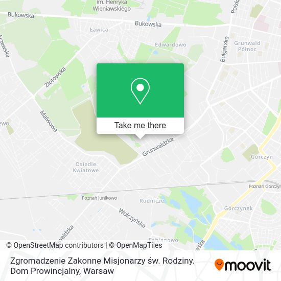 Zgromadzenie Zakonne Misjonarzy św. Rodziny. Dom Prowincjalny map