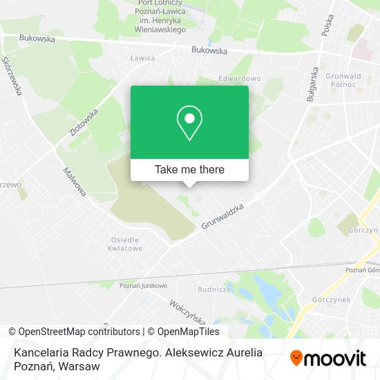 Kancelaria Radcy Prawnego. Aleksewicz Aurelia Poznań map