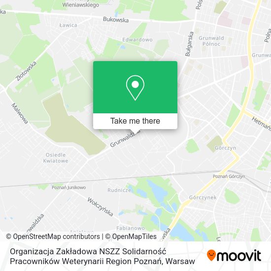 Карта Organizacja Zakładowa NSZZ Solidarność Pracowników Weterynarii Region Poznań