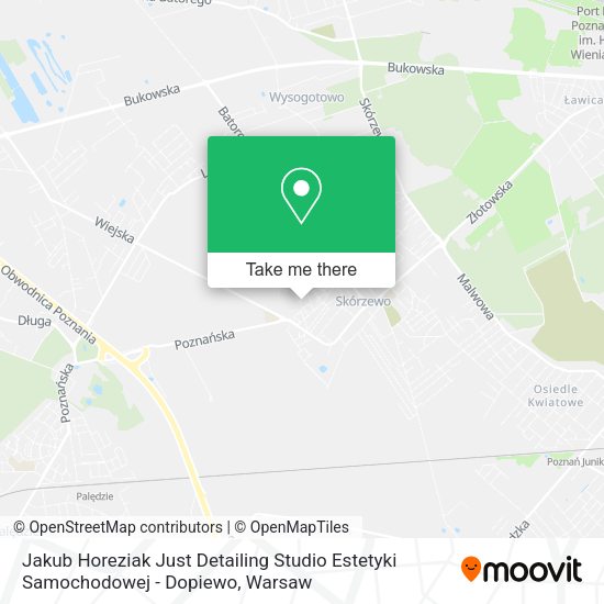 Jakub Horeziak Just Detailing Studio Estetyki Samochodowej - Dopiewo map