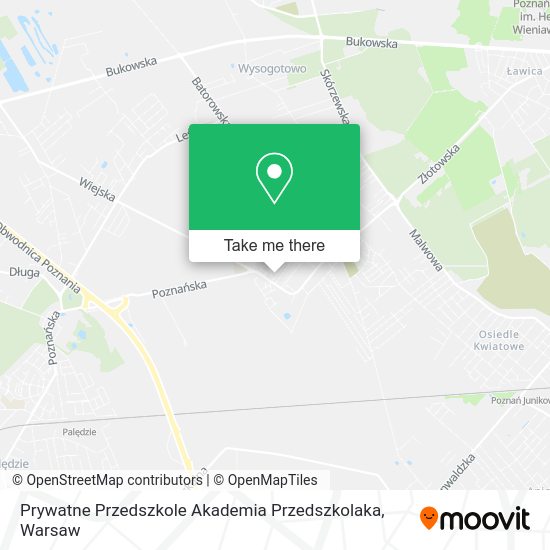 Карта Prywatne Przedszkole Akademia Przedszkolaka