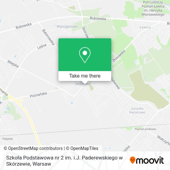 Szkoła Podstawowa nr 2 im. i.J. Paderewskiego w Skórzewie map