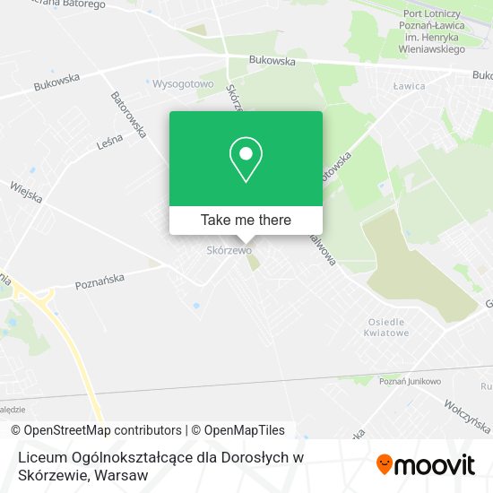 Liceum Ogólnokształcące dla Dorosłych w Skórzewie map