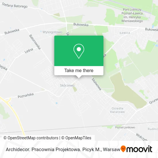 Карта Archidecor. Pracownia Projektowa. Picyk M.
