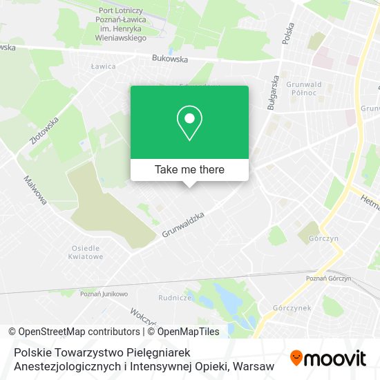 Polskie Towarzystwo Pielęgniarek Anestezjologicznych i Intensywnej Opieki map