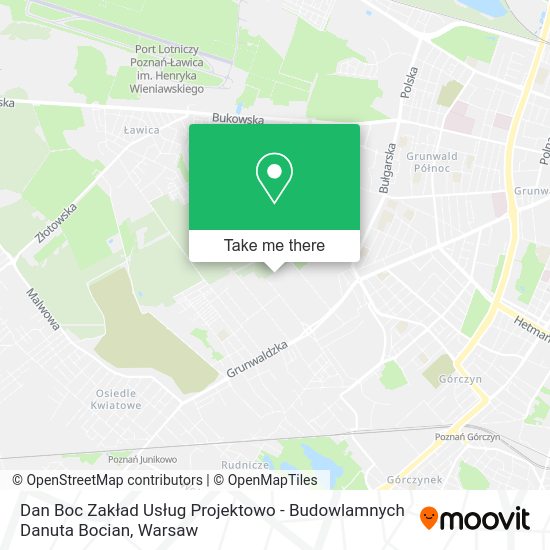 Dan Boc Zakład Usług Projektowo - Budowlamnych Danuta Bocian map