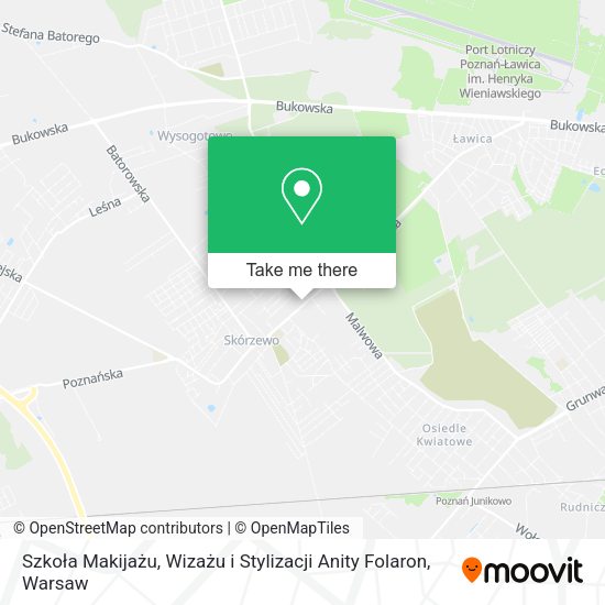 Szkoła Makijażu, Wizażu i Stylizacji Anity Folaron map