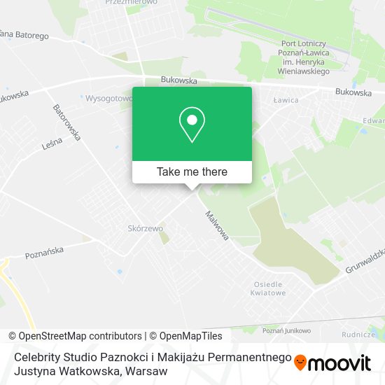 Celebrity Studio Paznokci i Makijażu Permanentnego Justyna Watkowska map