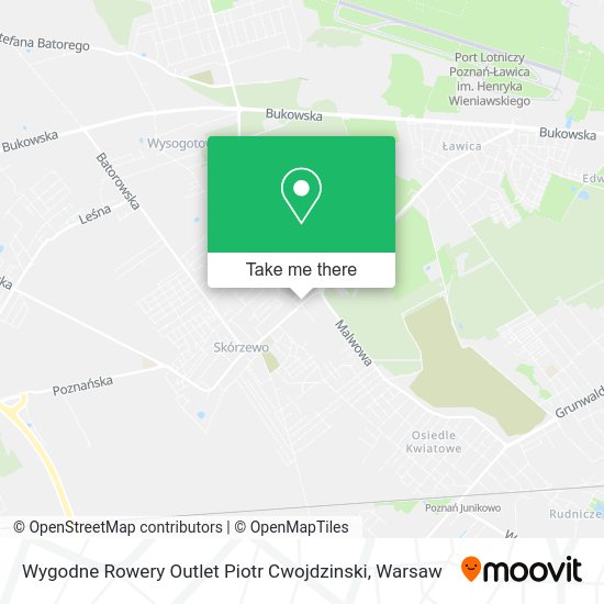 Карта Wygodne Rowery Outlet Piotr Cwojdzinski