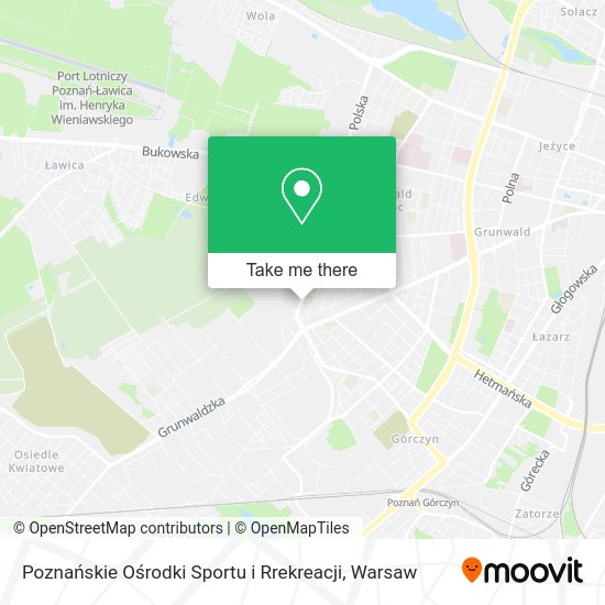 Карта Poznańskie Ośrodki Sportu i Rrekreacji