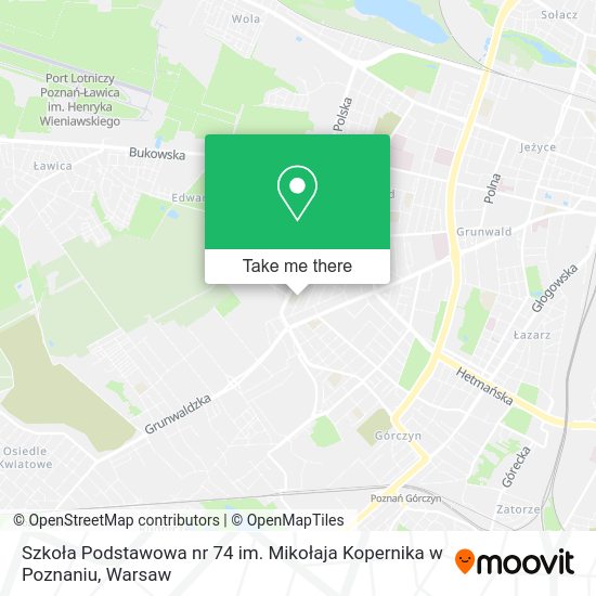 Карта Szkoła Podstawowa nr 74 im. Mikołaja Kopernika w Poznaniu