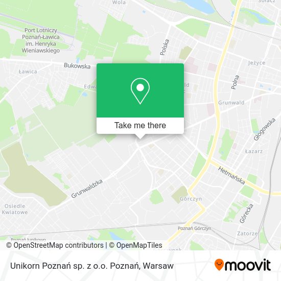 Unikorn Poznań sp. z o.o. Poznań map