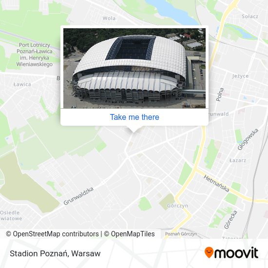 Stadion Poznań map