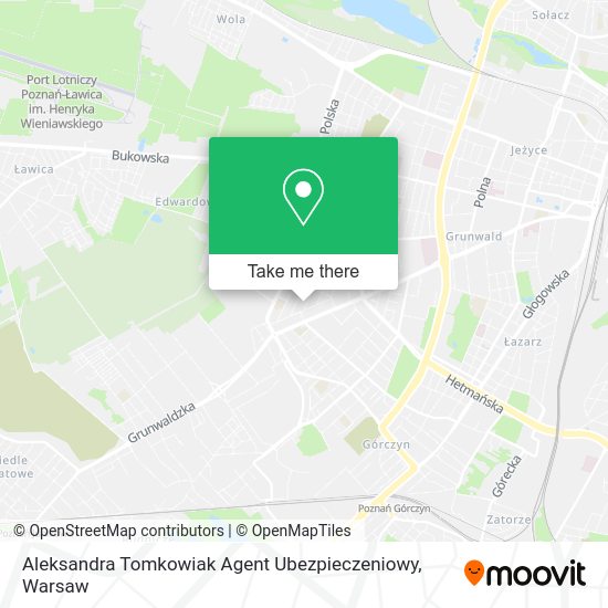 Aleksandra Tomkowiak Agent Ubezpieczeniowy map