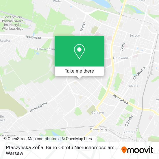 Ptaszynska Zofia. Biuro Obrotu Nieruchomosciami map