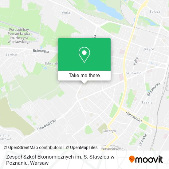 Zespół Szkół Ekonomicznych im. S. Staszica w Poznaniu map