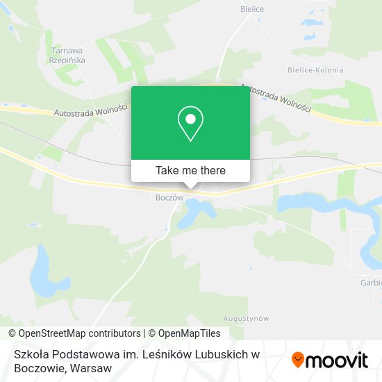 Szkoła Podstawowa im. Leśników Lubuskich w Boczowie map