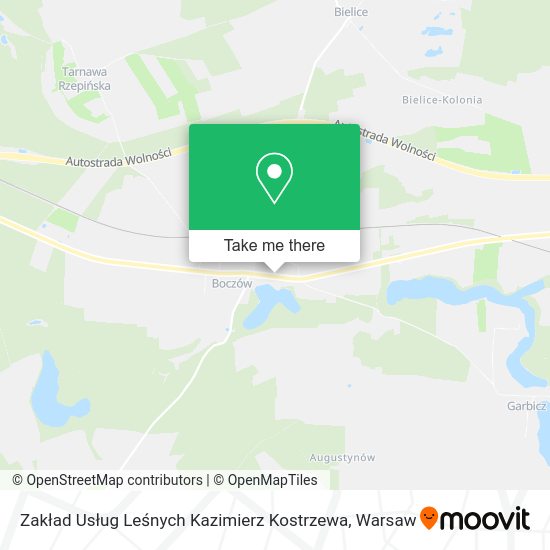 Zakład Usług Leśnych Kazimierz Kostrzewa map