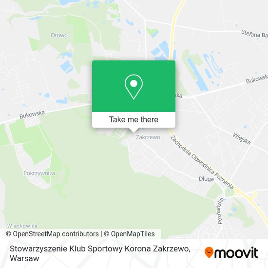 Stowarzyszenie Klub Sportowy Korona Zakrzewo map