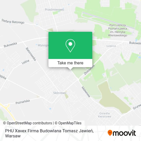 PHU Xavex Firma Budowlana Tomasz Jawień map