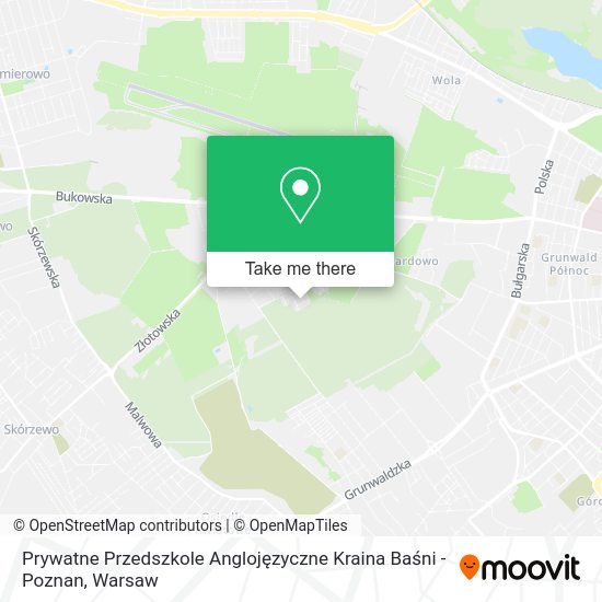 Prywatne Przedszkole Anglojęzyczne Kraina Baśni - Poznan map