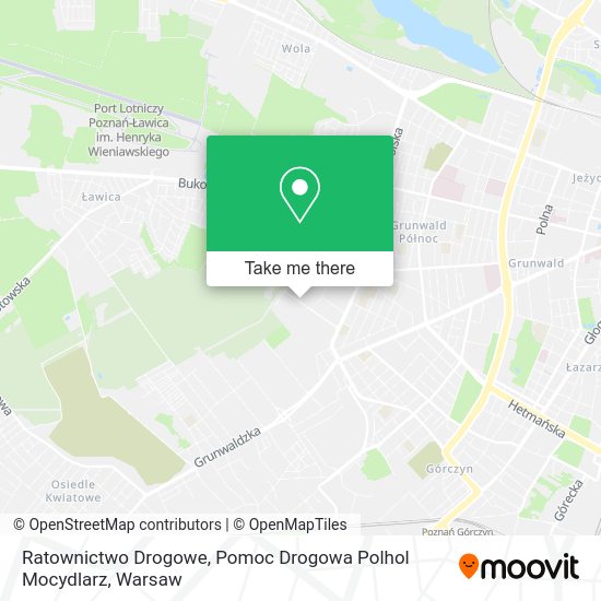 Ratownictwo Drogowe, Pomoc Drogowa Polhol Mocydlarz map