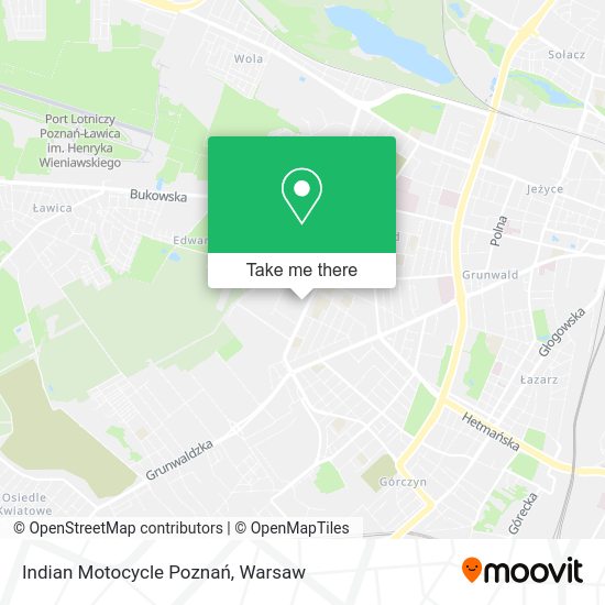 Indian Motocycle Poznań map