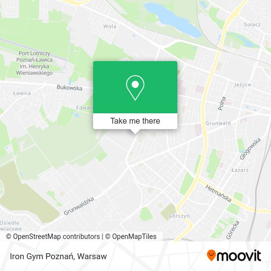 Iron Gym Poznań map