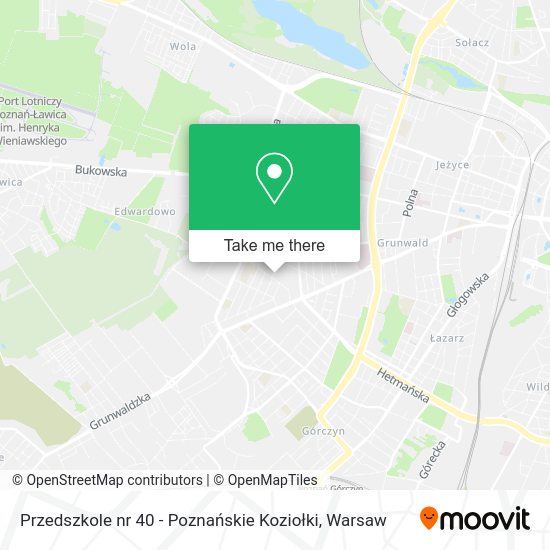 Карта Przedszkole nr 40 - Poznańskie Koziołki