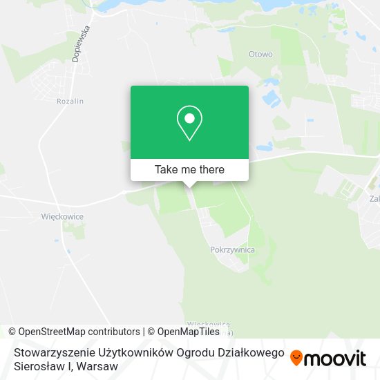 Stowarzyszenie Użytkowników Ogrodu Działkowego Sierosław I map