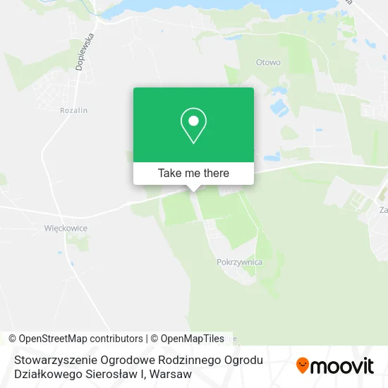Карта Stowarzyszenie Ogrodowe Rodzinnego Ogrodu Działkowego Sierosław I