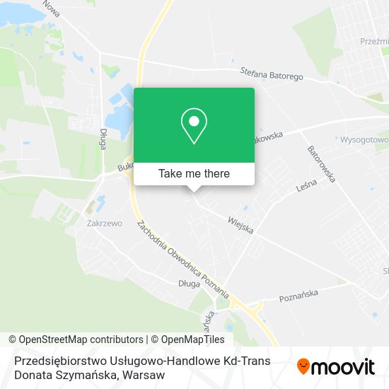 Przedsiębiorstwo Usługowo-Handlowe Kd-Trans Donata Szymańska map