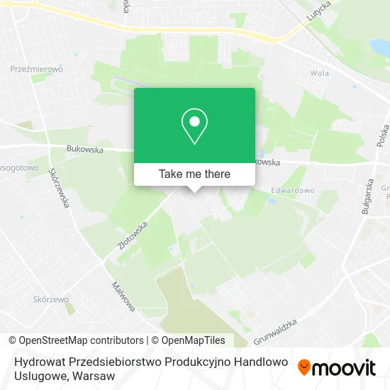 Карта Hydrowat Przedsiebiorstwo Produkcyjno Handlowo Uslugowe