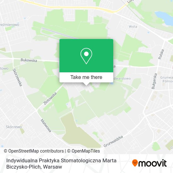 Indywidualna Praktyka Stomatologiczna Marta Biczysko-Plich map