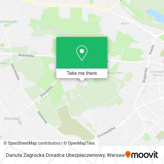 Danuta Zagrocka Doradca Ubezpieczeniowy map