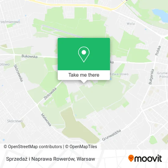 Карта Sprzedaż i Naprawa Rowerów