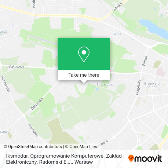 Iksmodar. Oprogramowanie Komputerowe. Zakład Elektroniczny. Radomski E.J. map