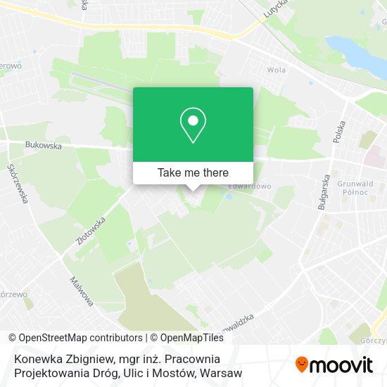 Карта Konewka Zbigniew, mgr inż. Pracownia Projektowania Dróg, Ulic i Mostów