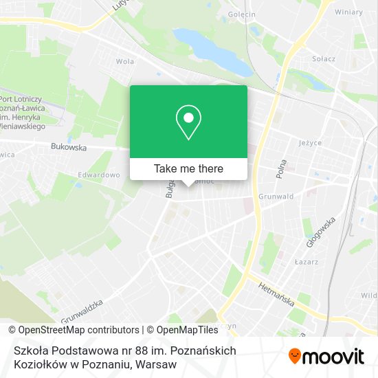 Szkoła Podstawowa nr 88 im. Poznańskich Koziołków w Poznaniu map