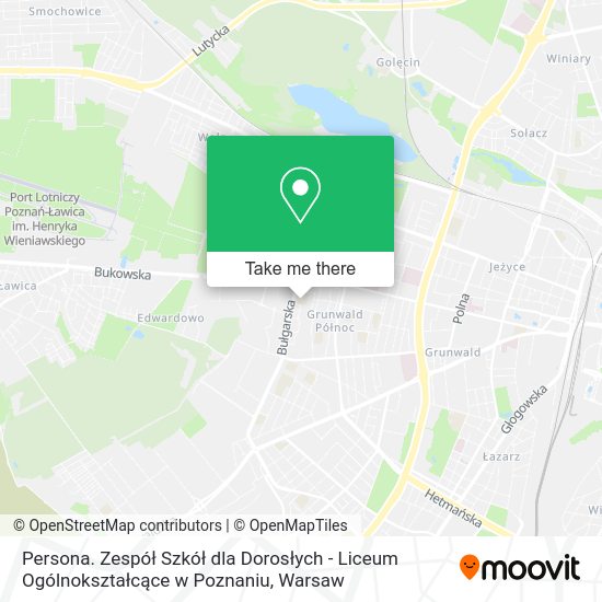Persona. Zespół Szkół dla Dorosłych - Liceum Ogólnokształcące w Poznaniu map
