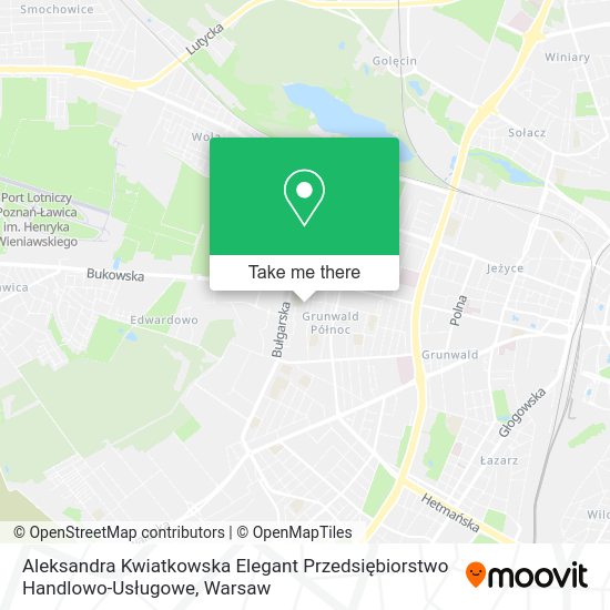 Aleksandra Kwiatkowska Elegant Przedsiębiorstwo Handlowo-Usługowe map