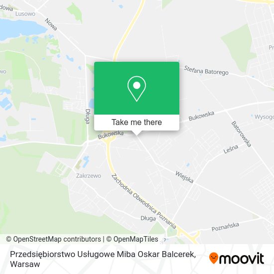 Przedsiębiorstwo Usługowe Miba Oskar Balcerek map