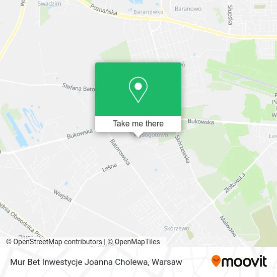 Карта Mur Bet Inwestycje Joanna Cholewa