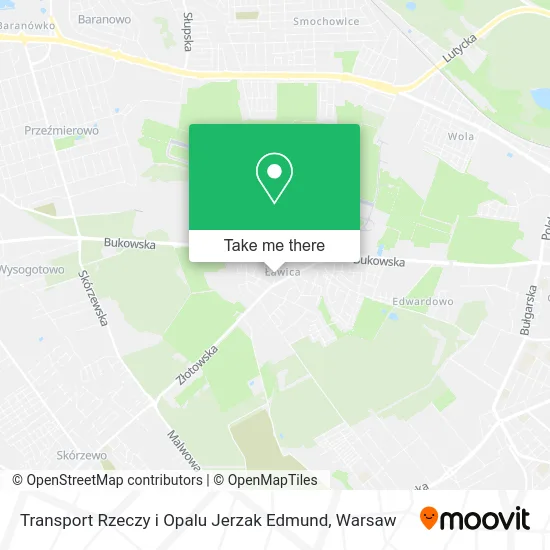 Карта Transport Rzeczy i Opalu Jerzak Edmund