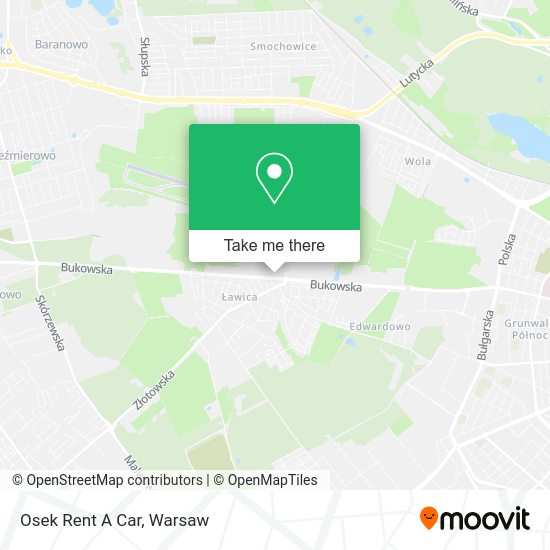 Osek Rent A Car map